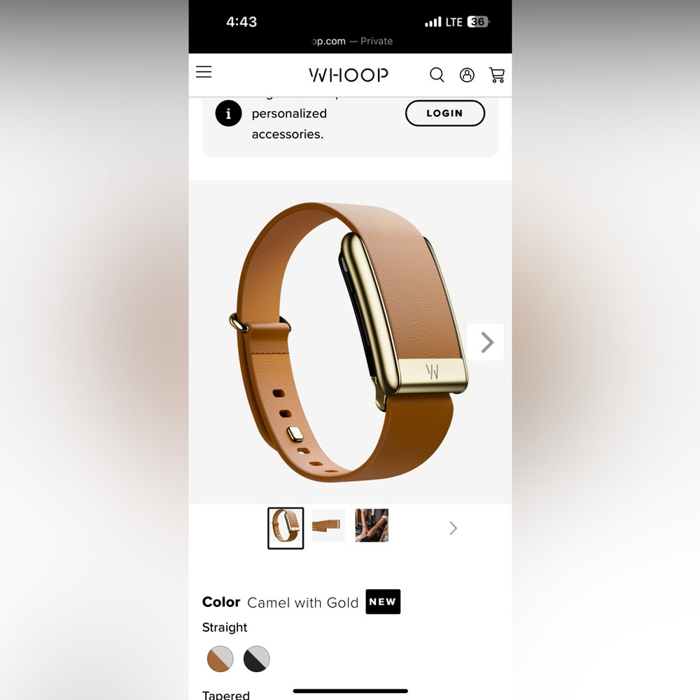 BRAND NEW Whoop 5.0 Leather luxe band
